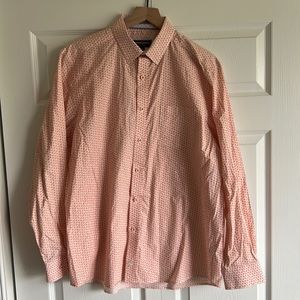 Mens Johnston & Murphy long sleeve button front shirt